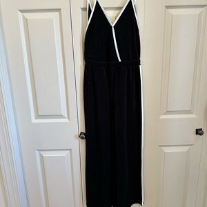 Juicy Couture Black Jumpsuit Outfit with White Accents terry cloth fabric